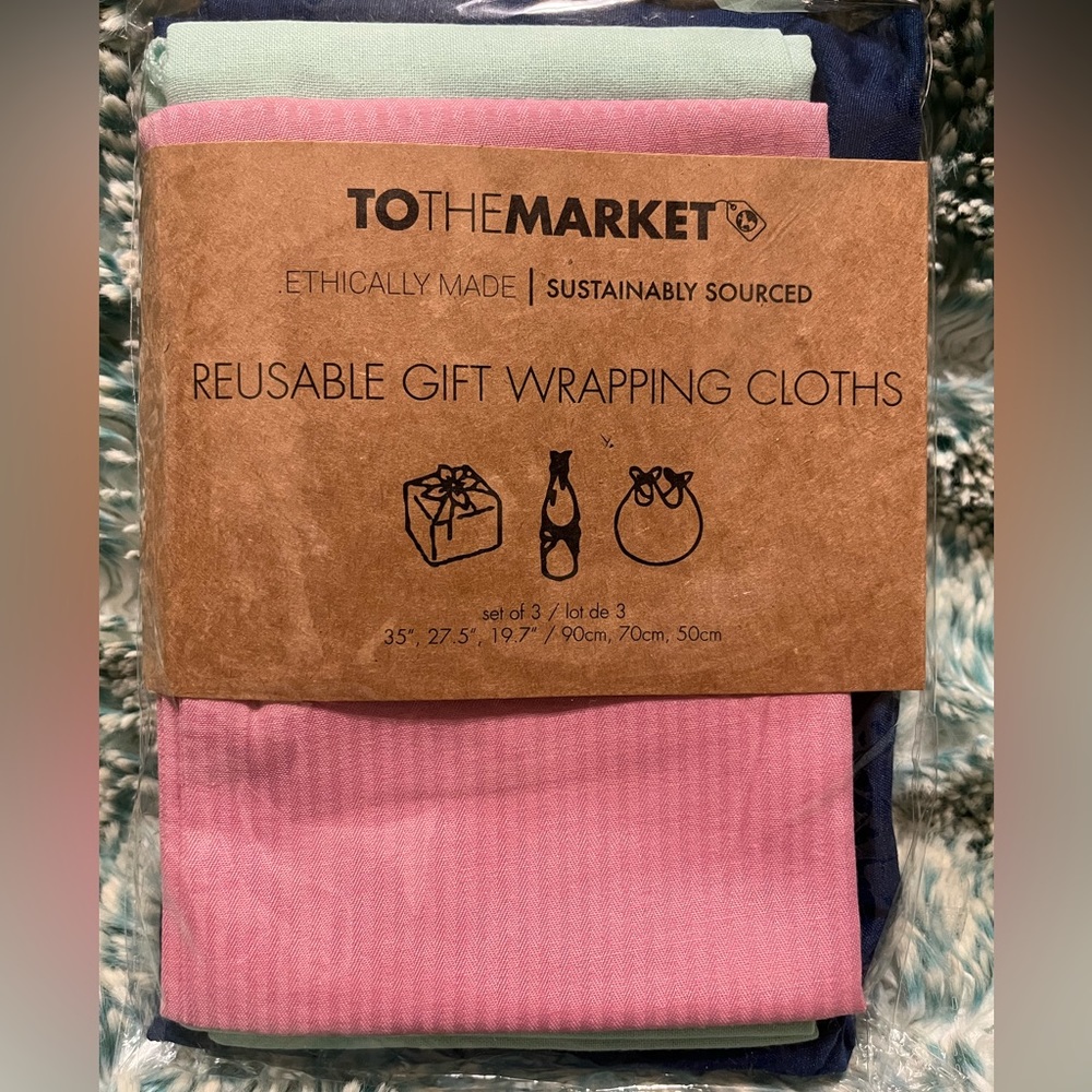 3-pack reusable gift wrap eco friendly
